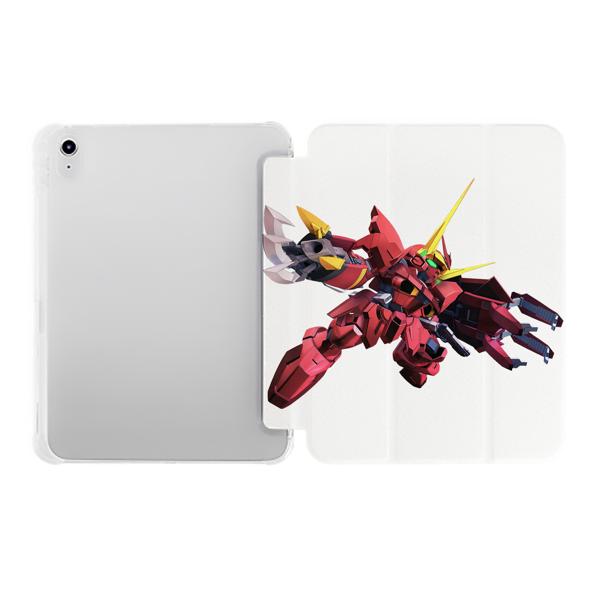 （画像用） 機動戦士ガンダム Mobile Suit Gundam IPad ケース ペン収納付き 三つ折りスタンド PUレザー×シリコン 対応機種9.5/10.5/10.9インチ